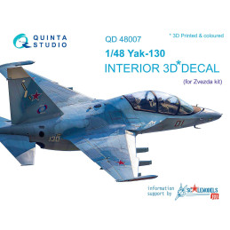 Yak-130 3D-Printed & coloured Interior, advanced skill (for Zvezda kits) QD48007-Pro Quinta Studio