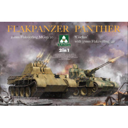 Flakpanzer Panther 2in1: 20mm Flakvierling MG 151/20 and "Coelian" with 37mm Flakzwilling 341 2105 Takom 1:35