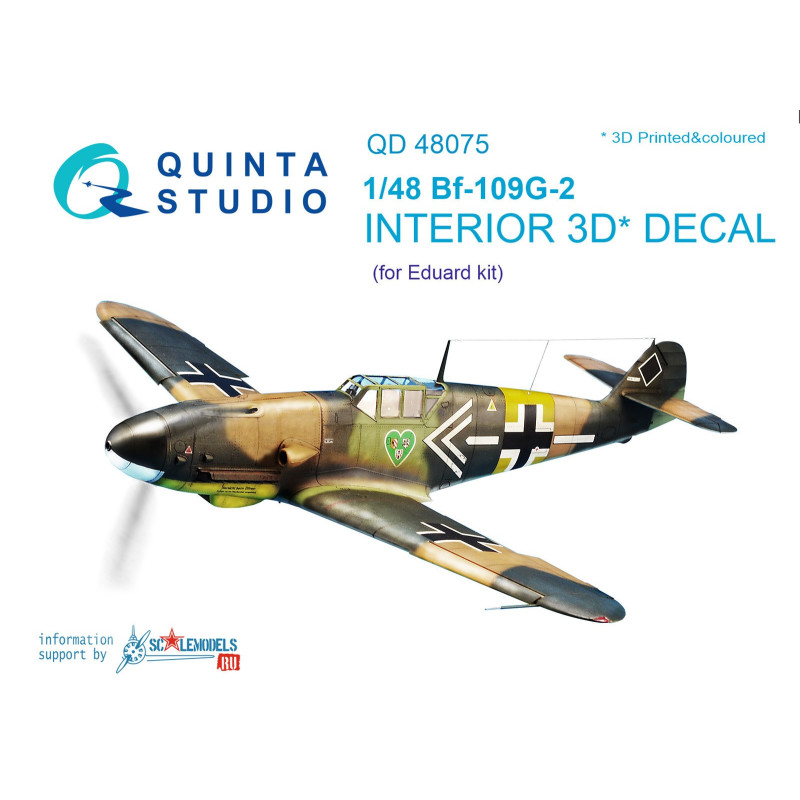Bf-109G-2 3D interior decal (for Eduard  kit) QD48075 Quinta Studio 1:48
