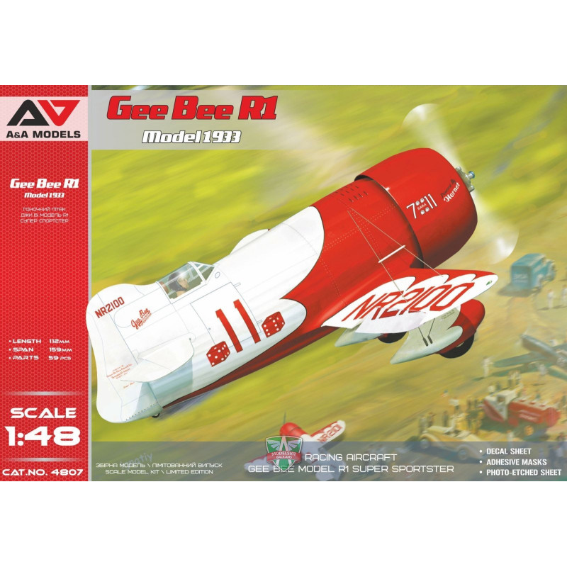 Gee Bee R1 Model 1933 4807 A&A Models 1:48