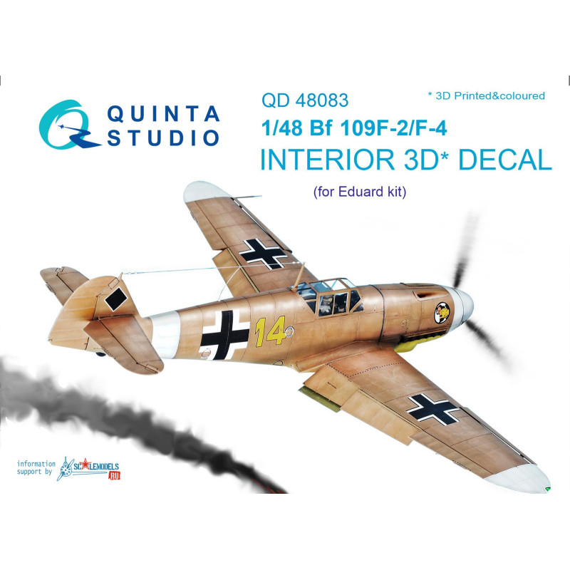 Bf 109F-2/F-4 3D-Printed & coloured Interior (for Eduard kit) QD48083 Quinta Studio
