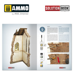 How to Paint Brick Buildings Solution Book Multilingual Book 6510 AMMO by Mig