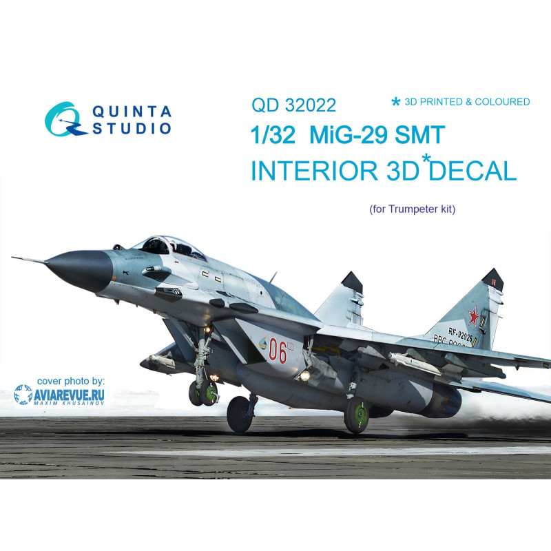 MiG-29SMT 3D-Printed & coloured Interior on decal paper (for Trumpeter  kit) QD32022 Quinta Studio