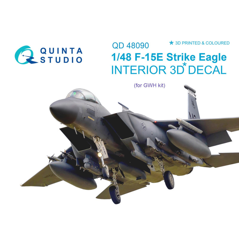 F-15E 3D-Printed & coloured Interior on decal paper (for GWH kit) QD48090 Quinta Studio