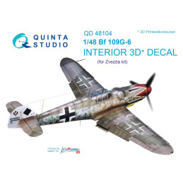 Bf 109G-6 3D-Printed & coloured Interior (for Zvezda  kit) QD48104 Quinta Studio