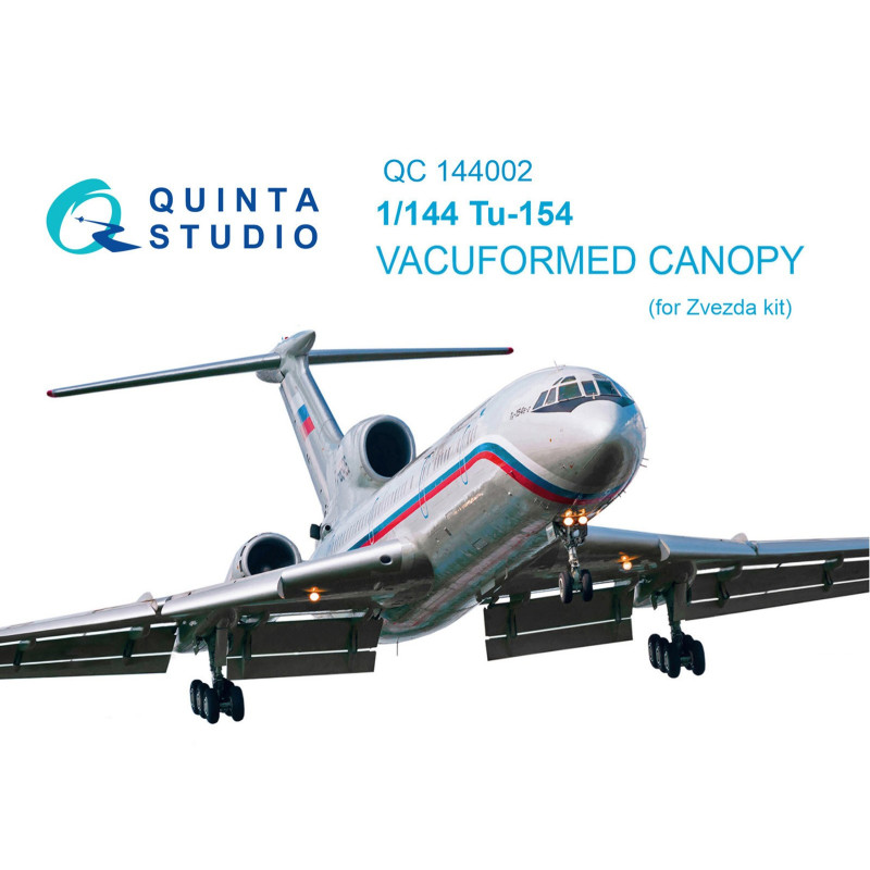 Tu-154 vacuformed clear canopy (for Zvezda kit) QC144002 Quinta Studio