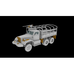 Diamond T 968 Cargo truck with M2 machine gun (Bonus PE parts included) 72083 IBG Models 1:72