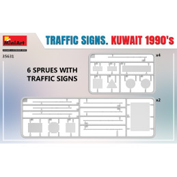 Traffic Signs. Kuwait 1990's 35631 MiniArt 1:35