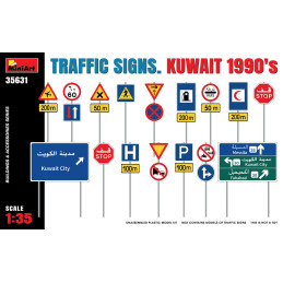 Traffic Signs. Kuwait 1990's 35631 MiniArt 1:35