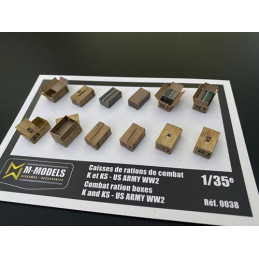 K and KS combat rations boxes US Army WW2 NT0038 M-Models 1:35