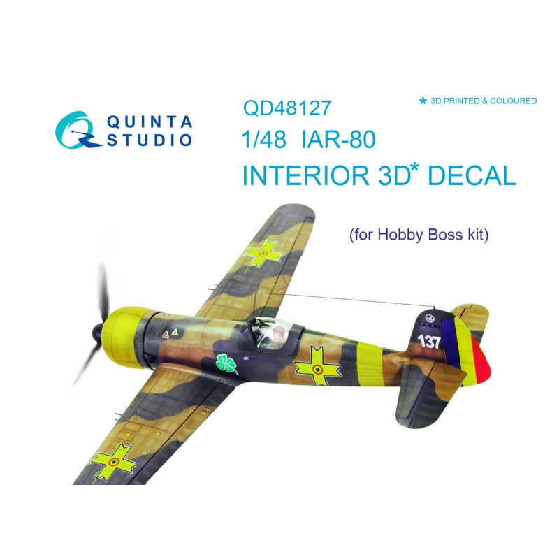 IAR-80 3D-Printed & coloured Interior (for HobbyBoss  kit) QD48127 Quinta Studio 1:48