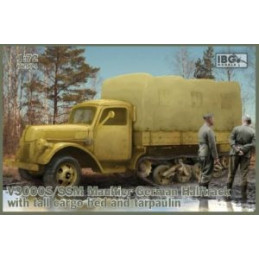 V3000S/SSM Maultier German Half Track with tall cargo bed and tarpaulin 72074 IBG Models 1:72