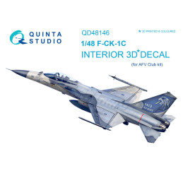 F-CK-1? 3D-Printed & coloured Interior on decal paper (for AFV club kit) QD48146 Quinta Studio 1:48
