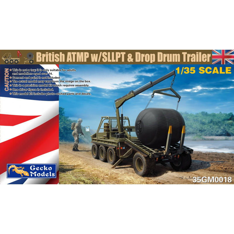 British ATMP w/SLLPT & Drop Drum Trailer 35GM0018 Gecko Models 1:35
