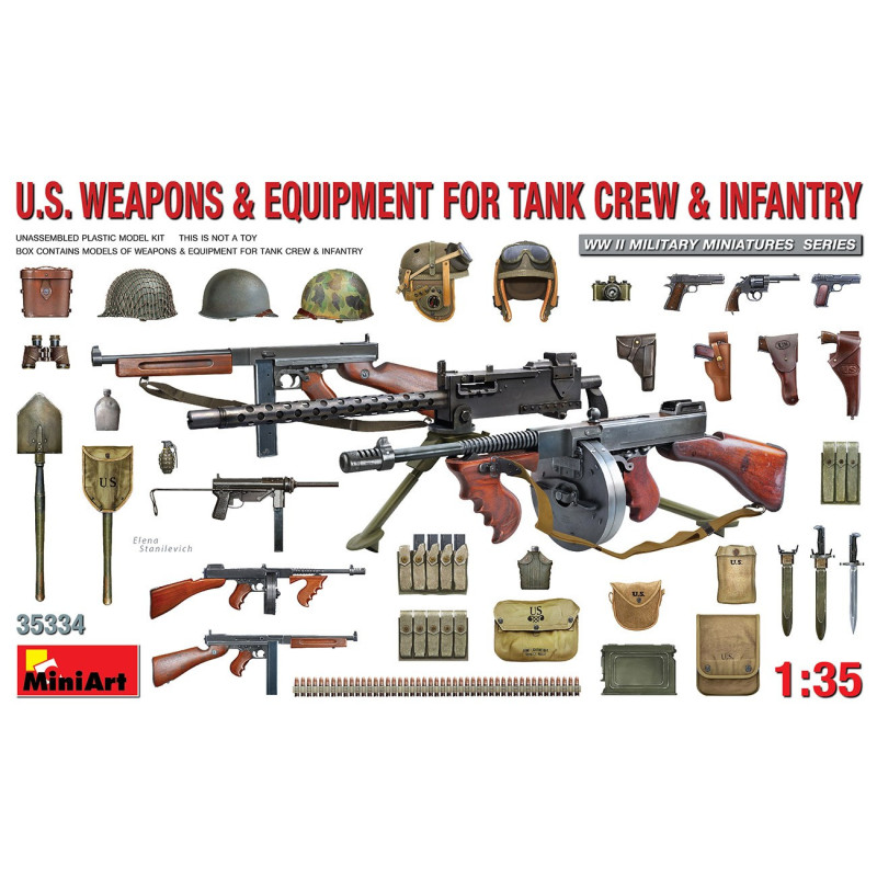U.S. Weapons & Equipment for Tank Crew & Infantry 35334 MiniArt 1:35
