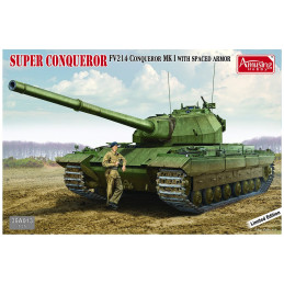 Super Conqueror FV 214 Conqueror Mk I with spaced armour 35A013 1:35 Amusing Hobby