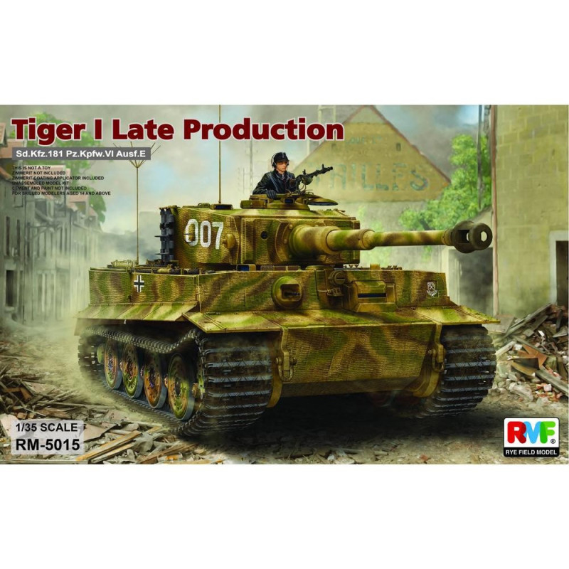 Tiger I Late Production Sd.Kfz. 181 Pz.kpfw.VI Ausf. E 5015 Rye Field Model 1:35
