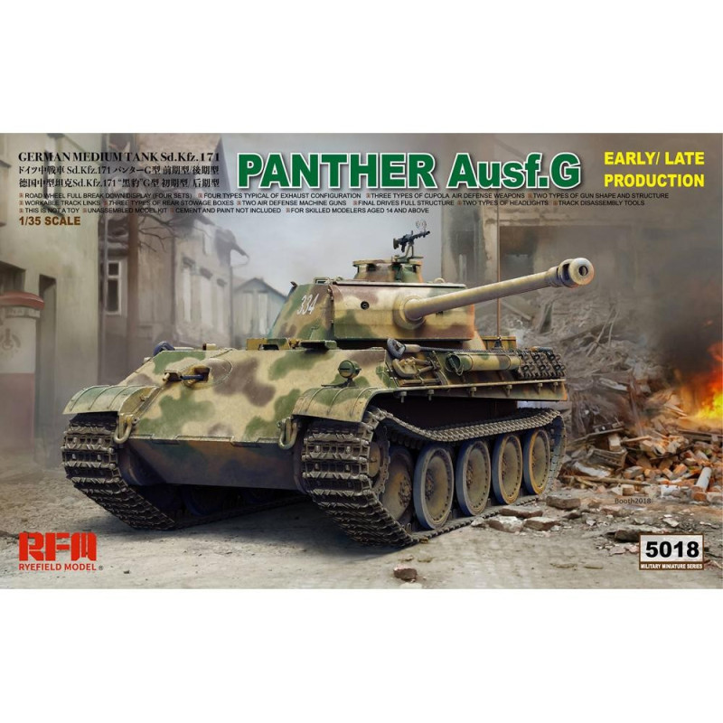Panther Ausf.G Early / Late Production 5018 Rye Field Model 1:35
