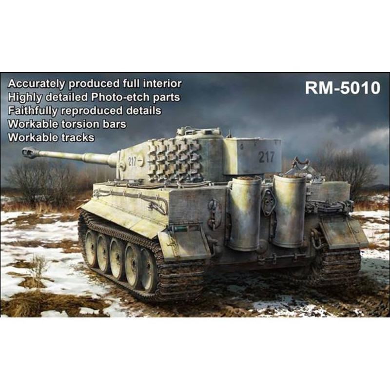 Tiger I Sd.Kfz. 181 Pz.kpfw.VI Ausf. E Middle Production W/ Full Interior 5010 Rye Field Moldel 1:35