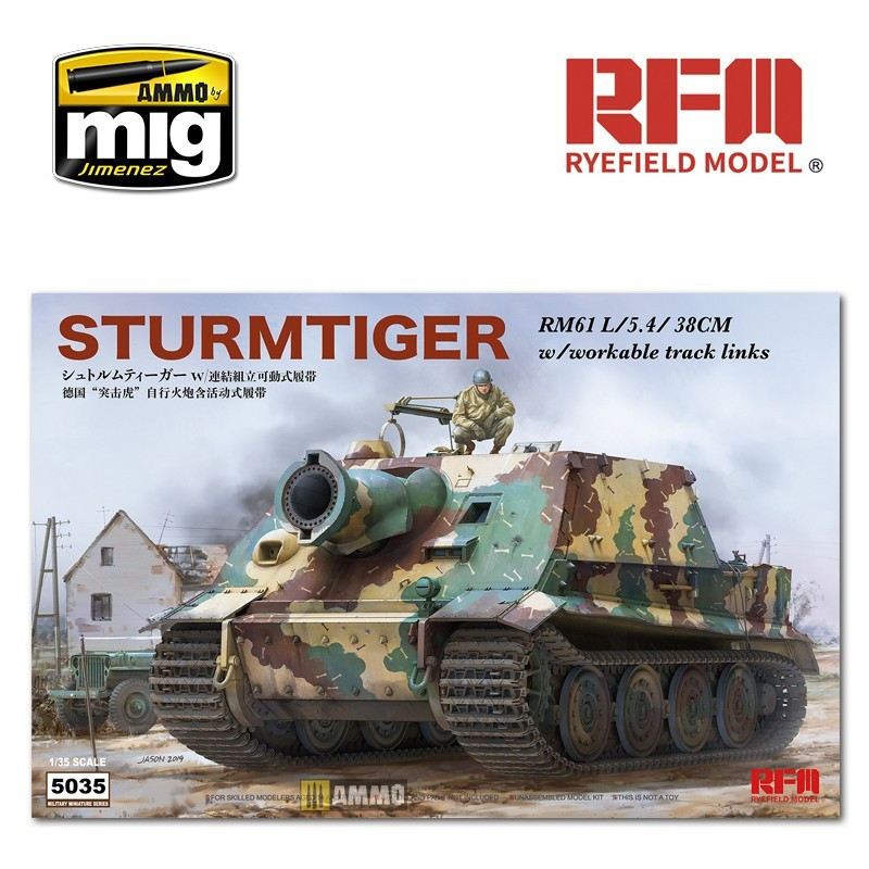 Sturmtiger with workable tracks 5035 Rye Field Model 1:35