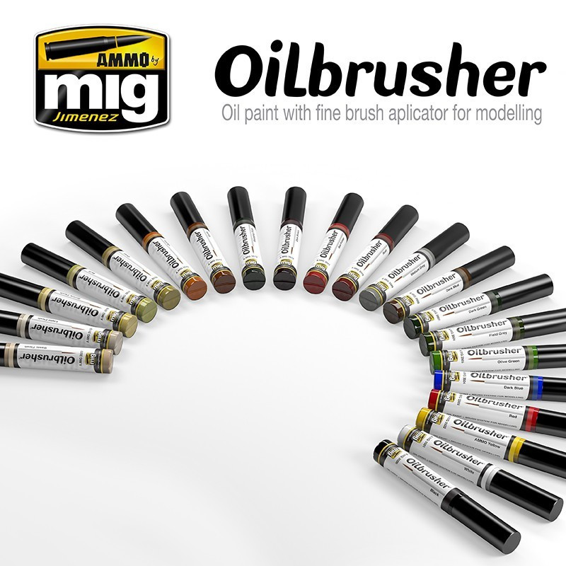 20 Oilbrushers Collection VOL. 1 AMMO by Mig Oilbrushers Set