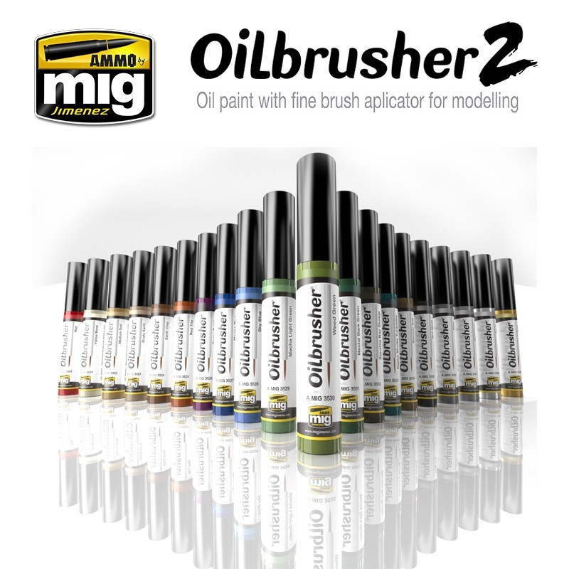 20 Oilbrushers Collection VOL. 2 AMMO by Mig Oilbrushers Set