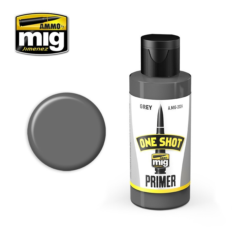 One Shot Primer Grey 2024 (60 ml) AMMO by Mig