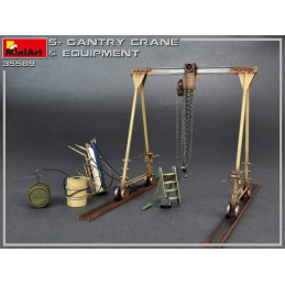 5 Ton Gantry Crane and Equipment 35589 MiniArt 1:35
