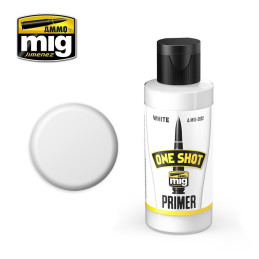 One Shot Primer 2022 Sous couche acrylique Blanc (60 ml) AMMO by Mig