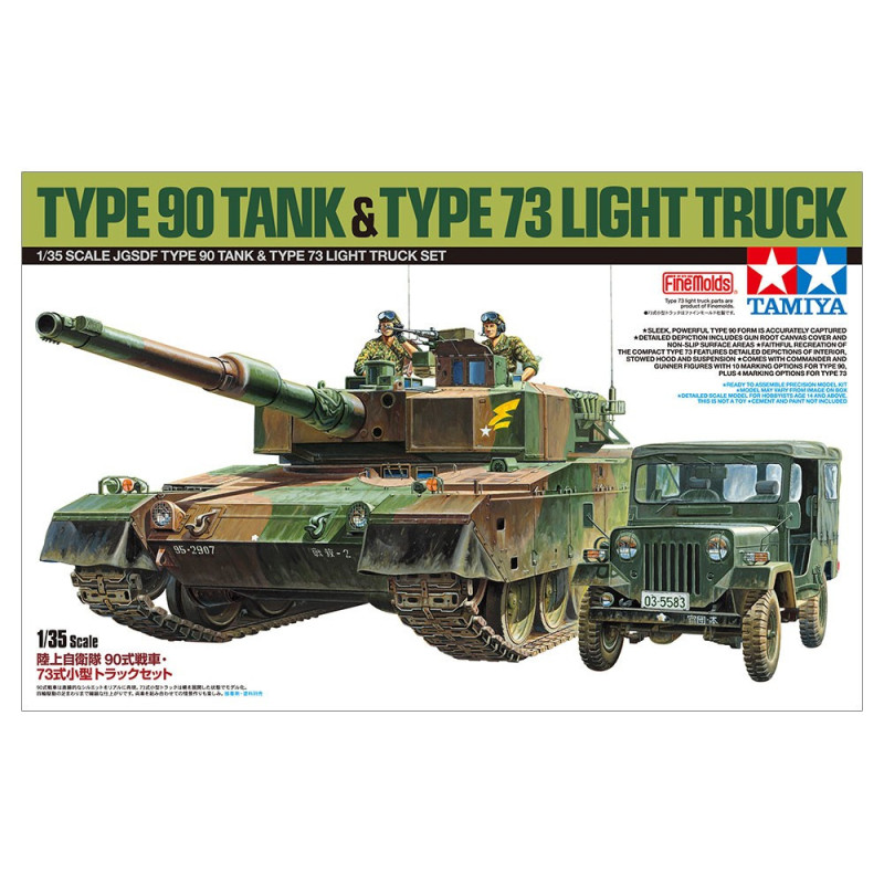 1/35 JGSDF Type 90 Tank & Type 73 Light Truck Set