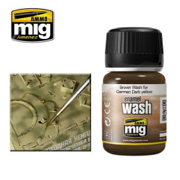 Brown Wash for German Dark Yellow 1000 AMMO by Mig