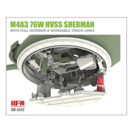 M4A3 76W HVSS Sherman With full interior and workable track links 5042 Rye Field Model 1:35