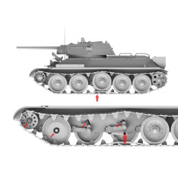 T-34E First Type of Spaced Armour T-34-76 (112 factory) BT-009 Border Model 1:35