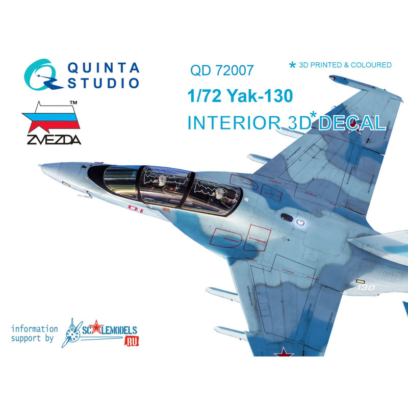 Yak-130  3D-Printed & coloured Interior (for Zvezda kit) QD72007 Quinta Studio