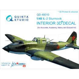IL-2 3D-Printed & coloured Interior (for Accurate/Italery/Academy/Eduard kits) QD48010 Quinta Studio