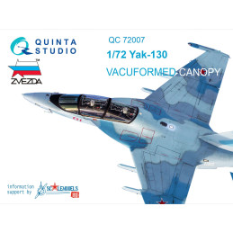 Yak-130 vacuformed clear canopy with det.cord (for Zvezda kit) QC72007 Quinta Studio