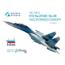 Su-27UB/Su-30 vacuformed clear canopy(for Zvezda kit) QC72012 Quinta Studio