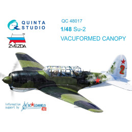 Su-2 vacuformed clear canopy (for Zvezda kit) QC48017 Quinta Studio