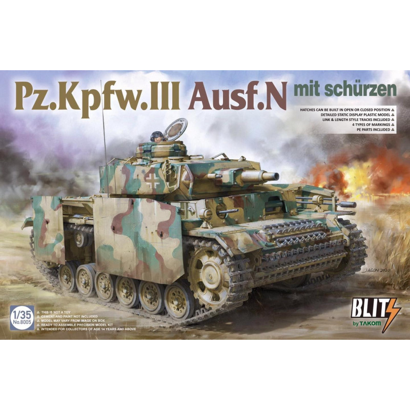 Pz.Kpfw.III Ausf.N mit schürzen 8005 Takom 1:35