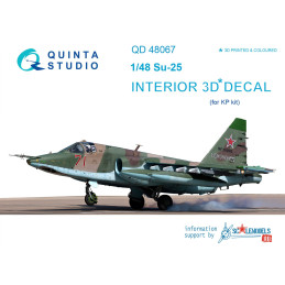 Su-25 3D-Printed & coloured Interior on decal paper (for KP kit) QD48067 Quinta Studio