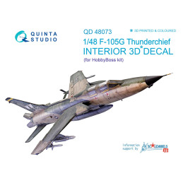 F-105G 3D-Printed & coloured Interior on decal paper (for HobbyBoss kit) 48073 Quinta Studio