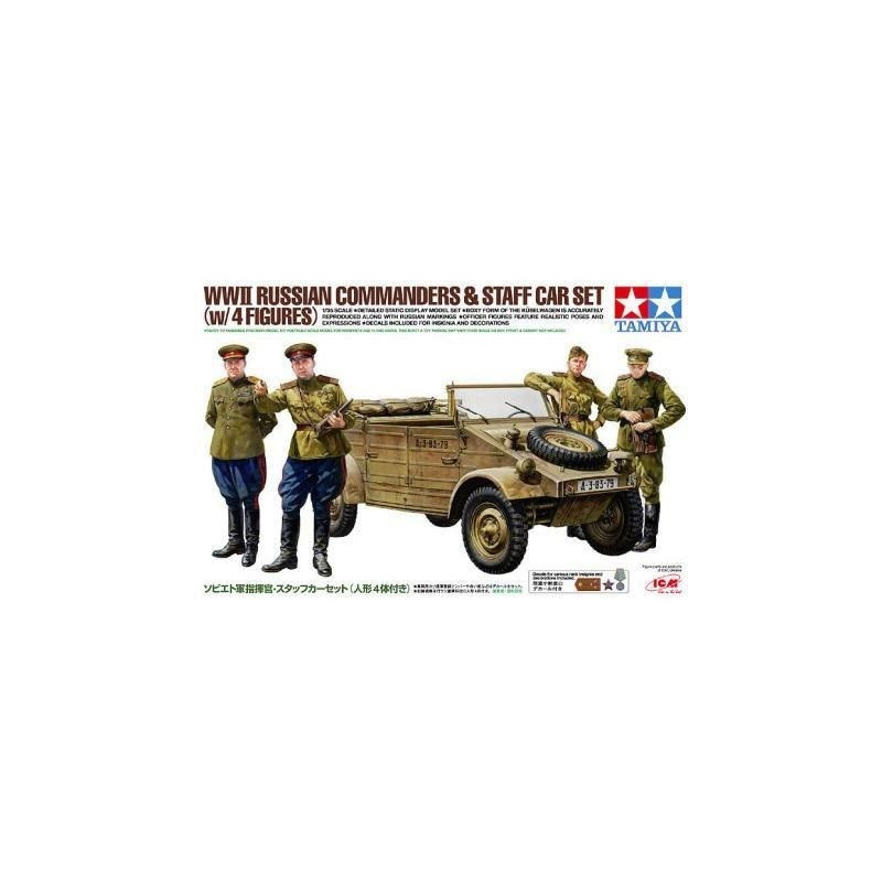 WWII Russian Commanders & Staff Car Set (w/4 figures) 25153 Tamiya 1:35