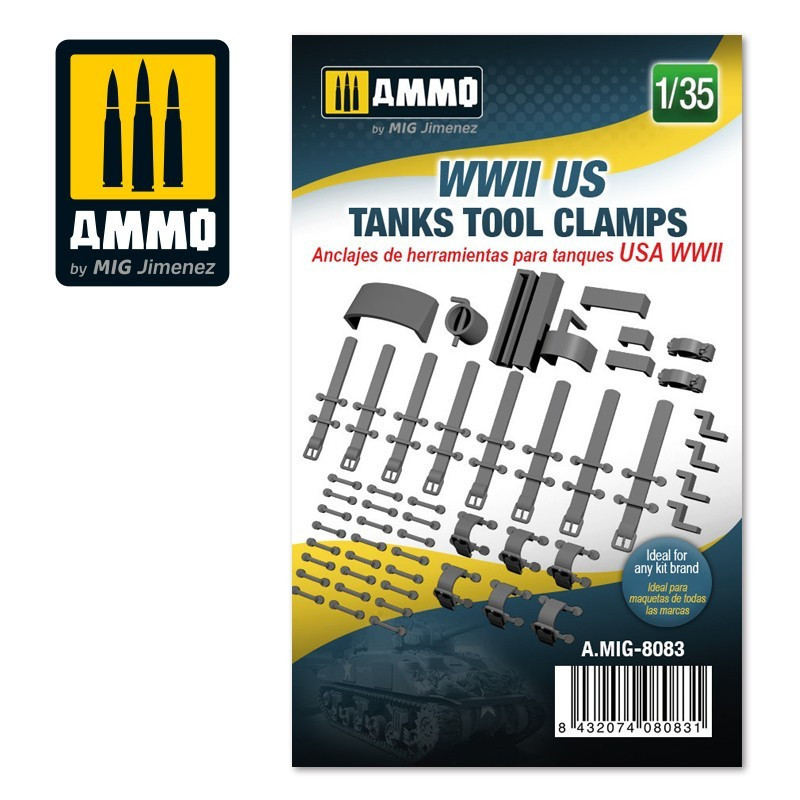 WWII US tanks tool clamps 1:35 8083 AMMO by Mig